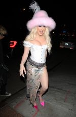 TANA MONGEAU Arrives at Halloween Party at Delilah in West Hollywood 10/31/2022