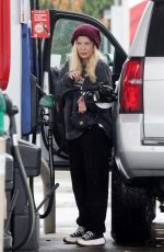 TORI SPELLING at a Gas Sttion in Los Angeles 11/07/2022