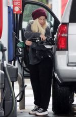TORI SPELLING at a Gas Sttion in Los Angeles 11/07/2022