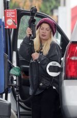 TORI SPELLING at a Gas Sttion in Los Angeles 11/07/2022
