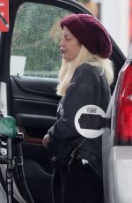 TORI SPELLING at a Gas Sttion in Los Angeles 11/07/2022