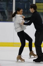VANESSABAUER and Joey Essex train on the Ice 11/04/2022
