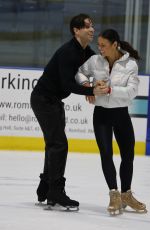 VANESSABAUER and Joey Essex train on the Ice 11/04/2022