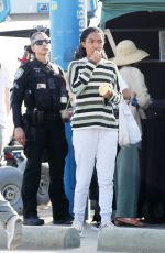 YARA SHAHIDI on the Set of Sitting in Bars Eating Cake at a Beach in Los Angeles 11/17/2022