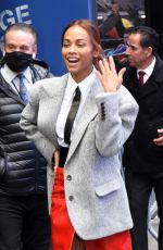 ZOE SALDANA Arrives at Good Morning America in New York 11/28/2022