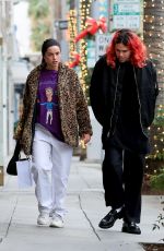 ADDISON RAE and Fedi Shopping at Wolford Boutique in Beverly Hills 12/04/2022