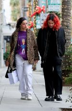 ADDISON RAE and Fedi Shopping at Wolford Boutique in Beverly Hills 12/04/2022