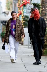 ADDISON RAE and Fedi Shopping at Wolford Boutique in Beverly Hills 12/04/2022