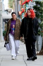ADDISON RAE and Fedi Shopping at Wolford Boutique in Beverly Hills 12/04/2022
