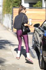 ALESSANDRA AMBROSIO Arrives at Daily Workout in West Hollywood 12/13/2022