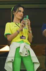 ALESSANDRA AMBROSIO at a Brazil Game at World Cup 2022 in Qatar 12/02/2022