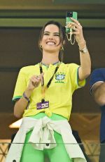 ALESSANDRA AMBROSIO at a Brazil Game at World Cup 2022 in Qatar 12/02/2022