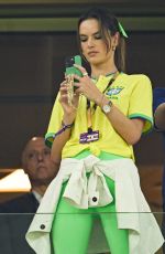 ALESSANDRA AMBROSIO at a Brazil Game at World Cup 2022 in Qatar 12/02/2022