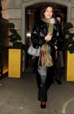 ALEXA CHUNG Leaves Aubery in Knightsbridge 12/17/2022