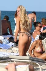 ALISHA LEHMANN and SARAH MYLING in Bikinis at a Beach in Miami 06/18/2022