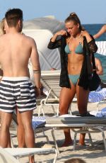 ALISHA LEHMANN and SARAH MYLING in Bikinis at a Beach in Miami 06/18/2022