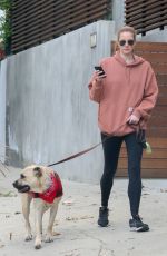 ANNA OSCEOLA Out with Her Dog in Los Angeles 12/06/2022