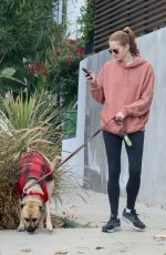 ANNA OSCEOLA Out with Her Dog in Los Angeles 12/06/2022