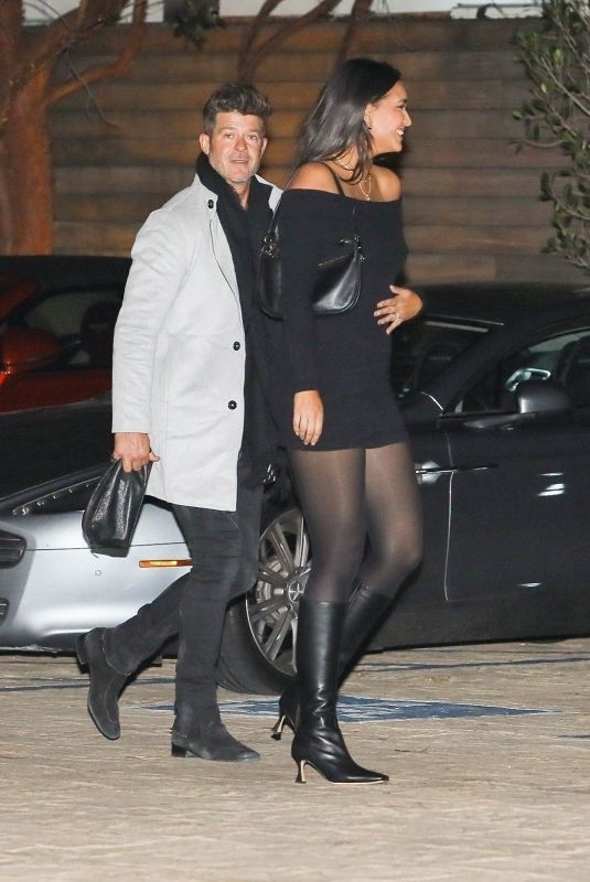 APRIL LOVE GEARY and Robin Thicke Night Out in Malibu 12/17/2022