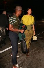 APRYL JONES Arrives at Jennifer Klein
