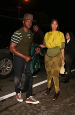 APRYL JONES Arrives at Jennifer Klein