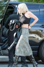 ASHLEY BENSON Arrives at San Vicente Bungalows in West Hollywood 12/17/2022