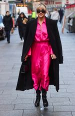 ASHLEY ROBERTS Arrives at Heart Radio in London 12/08/2022