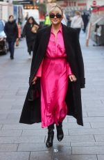ASHLEY ROBERTS Arrives at Heart Radio in London 12/08/2022