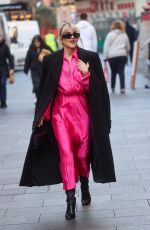 ASHLEY ROBERTS Arrives at Heart Radio in London 12/08/2022