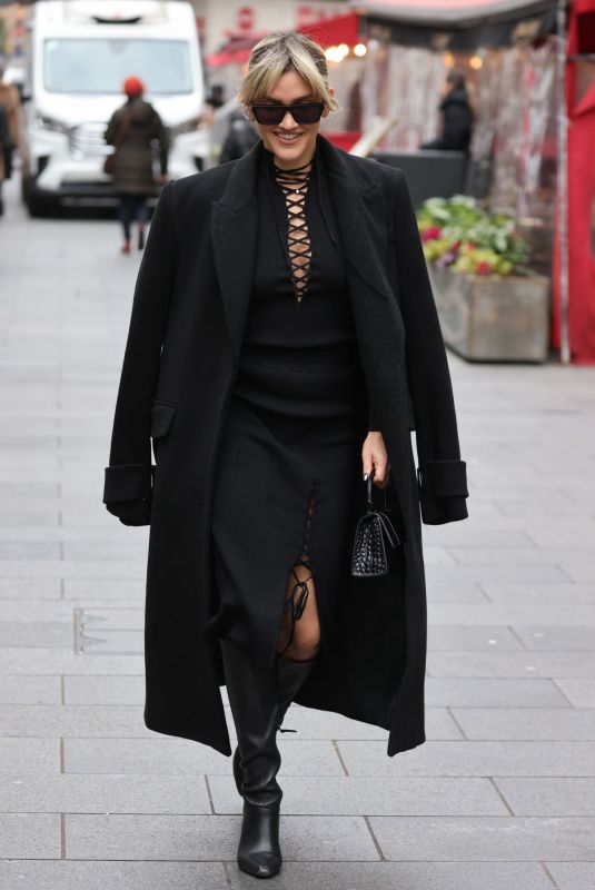 ASHLEY ROBERTS Leaves Heart Breakfast Radio Studios in London 12/05/2022