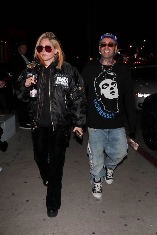 AVRIL LAVIGNE and Modsun Night Out in West Hollywood 12/19/2022