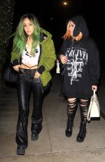 AVRIL LAVIGNE Out for Dinner with Friend at Giorgio Baldi in Santa Monica 12/17/2022