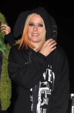 AVRIL LAVIGNE Out for Dinner with Friend at Giorgio Baldi in Santa Monica 12/17/2022