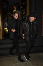 CAMERON DIAZ Out for Dinner at Sparrow Italia in London 12/02/2022