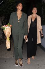 CANDACE PARKER and ANNA PETRAKOVA Out for Dinner Date at Catch Steak in West Hollywood 12/19/2022