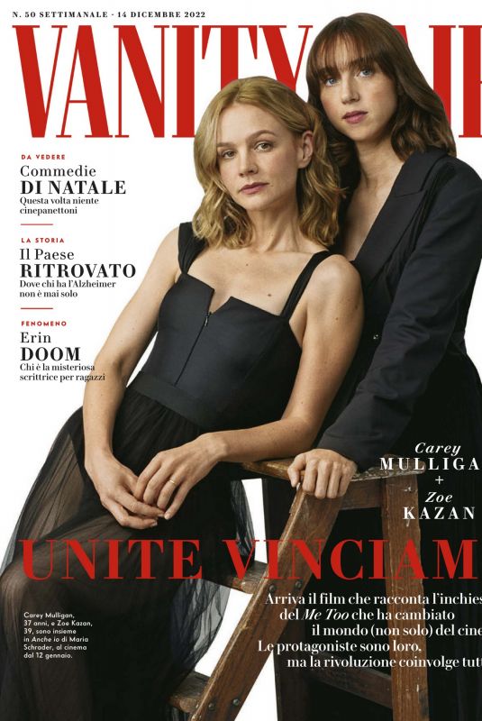 CAREY MULLIGAN and ZOE KAZAN in Vanity Fair Magazine, Italy December 2022
