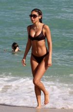CHANTEL JEFFRIES in Bikini at a Beach in Miami 11/30/2022