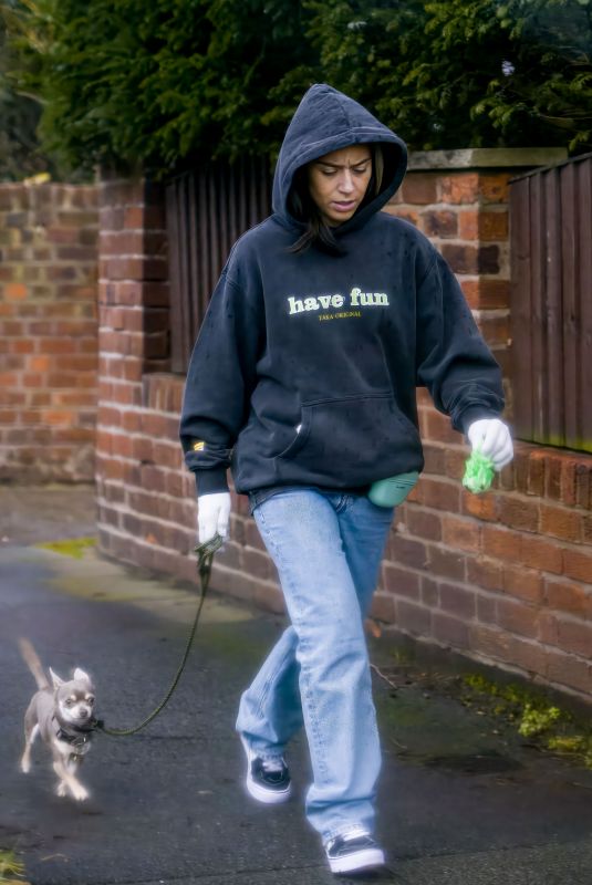 CHELCEE GRIMES Out with Her Dog in Liverpool 12/22/2022