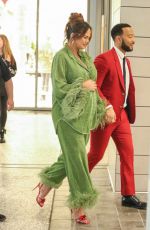 CHRISSY TEIGEN and John Legend Leaves Craving Christmas at Westfield Century City Mall in Los Angeles 12/11/2022