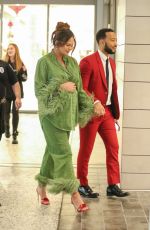 CHRISSY TEIGEN and John Legend Leaves Craving Christmas at Westfield Century City Mall in Los Angeles 12/11/2022