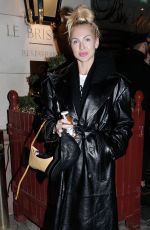 CHRISTINE QUINN and Christian Richard Leaves Their Hotel in Paris 12/14/2022