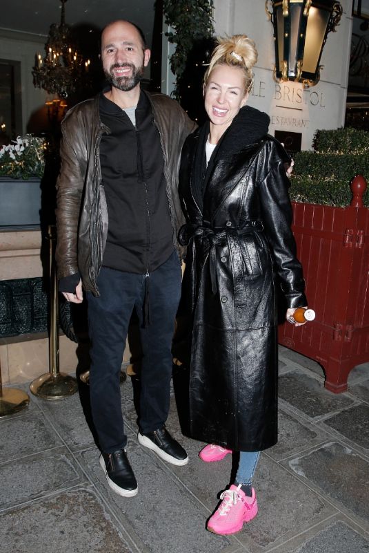 CHRISTINE QUINN and Christian Richard Leaves Their Hotel in Paris 12/14/2022