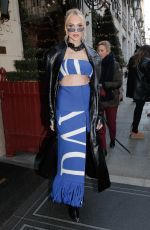 CHRISTINE QUINN Leaves Her Hotel in Paris 12/12/2022