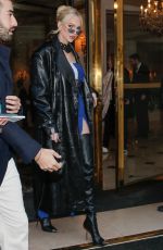 CHRISTINE QUINN Leaves Her Hotel in Paris 12/12/2022