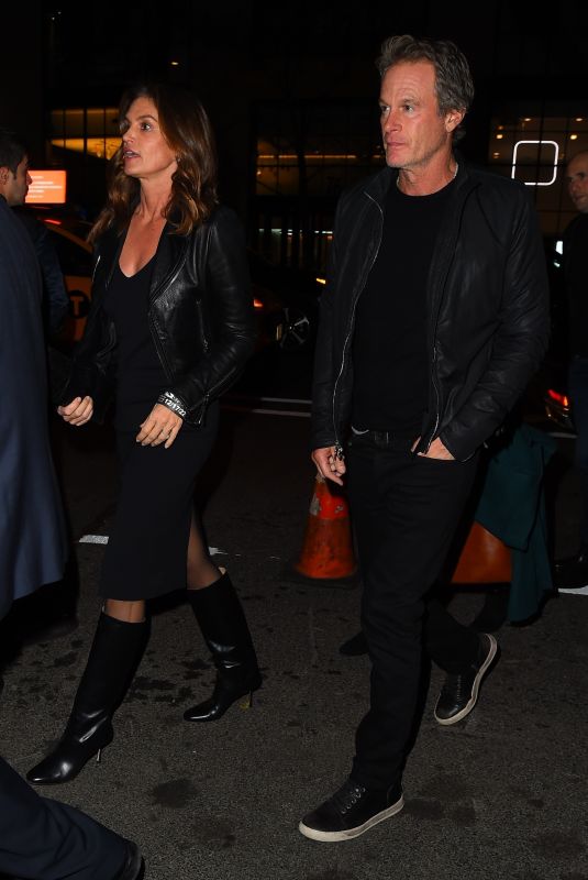 CINDY CRAWFORD and Rande Gerber Arrives at Buddakan for SNL Afterparty in New York 12/17/2022