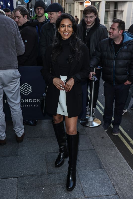 CRYSTELLE PEREIRA Arrives at Tric Christmas Lunch 2022 in London 12/06/2022