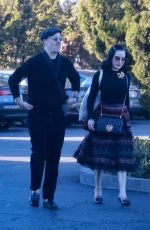 DITA VON TEESE and Adam Rajcevich Out Shopping in Los Angeles 12/24/2022