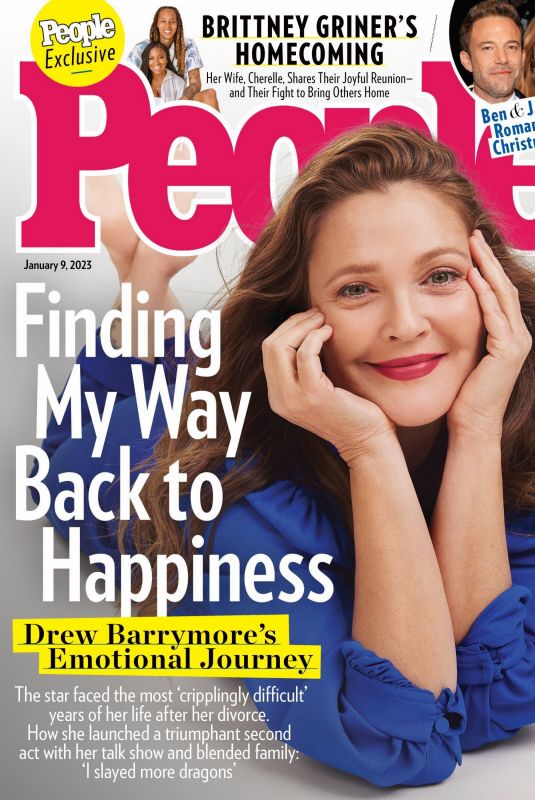 DREW BARRYMORE in Ppeople Magazine, January 2023