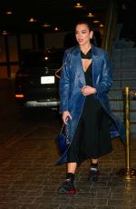 DUA LIPA Leaves Footwear News Achievement Event in New York 11/30/2022