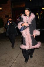 DUA LIPA Leaves Her Hotel in New York 12/07/2022